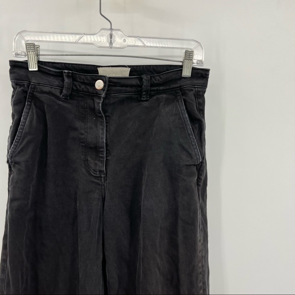 3 for $50 SALE! Everlane Black faded Wide Leg denim cotton Jeans 2 or 27 - Picture 2 of 12